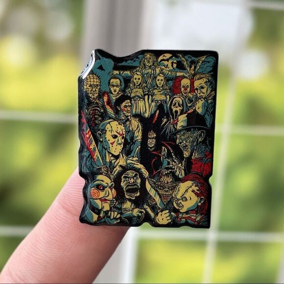 Horror Movie Stars Enamel Pin/ Brooch Lapel - Picture 1 of 6